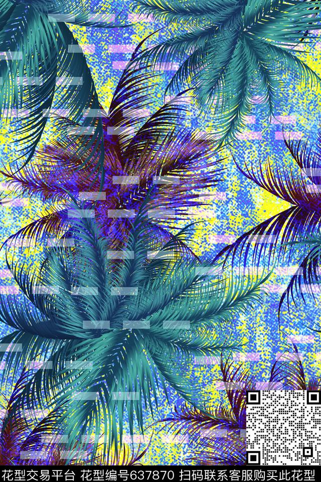 女装泳装热带数码印花华亿平台下载（图片编号: 637870） - 瓦栏（Walan）