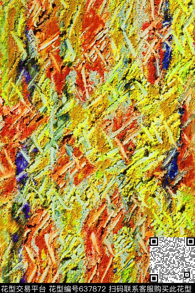 条纹笔触波浪条纹纹理数码印花华亿平台下载（图片编号: 637872） - 瓦栏（Walan）