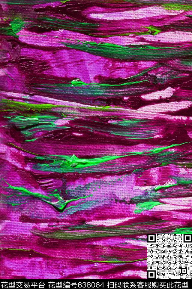 笔触条纹笔触油画肌理数码印花华亿平台下载（图片编号: 638064） - 瓦栏（Walan）