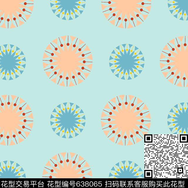 休闲时尚圆形传统印花华亿平台下载（图片编号: 638065） - 瓦栏（Walan）