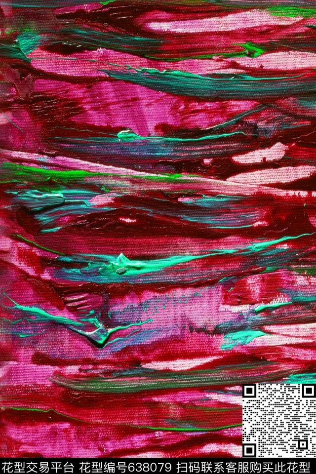 笔触条纹笔触油画肌理数码印花华亿平台下载（图片编号: 638079） - 瓦栏（Walan）