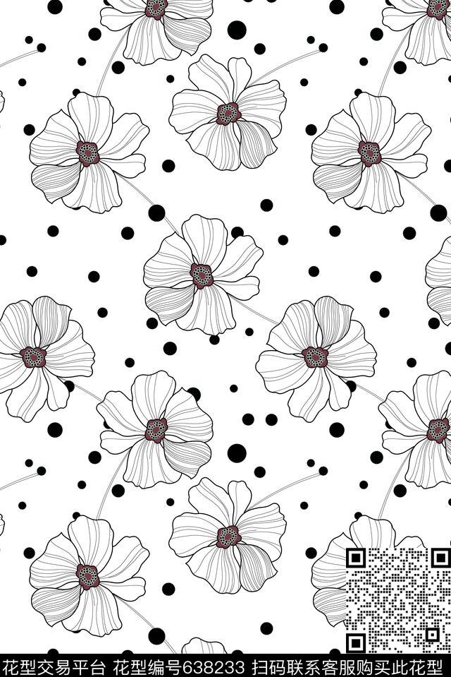 小碎花几何波点传统印花华亿平台下载（图片编号: 638233） - 瓦栏（Walan）