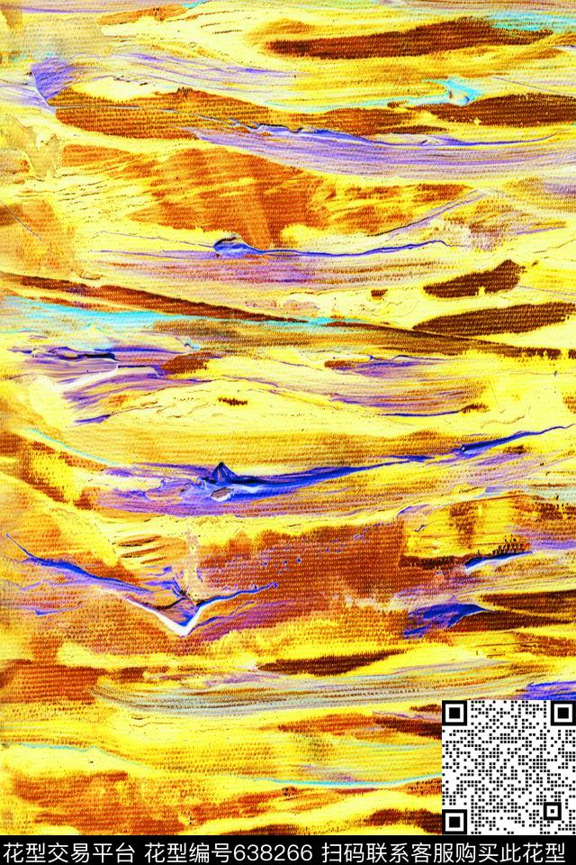 笔触条纹笔触油画肌理数码印花华亿平台下载（图片编号: 638266） - 瓦栏（Walan）