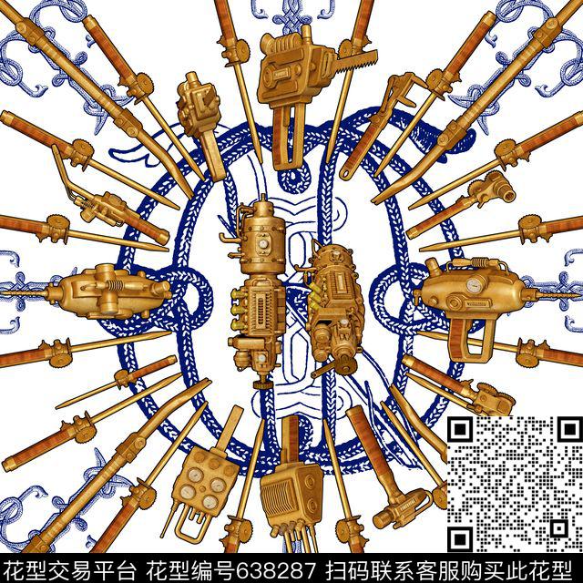 工具设备绳子丝巾数码印花华亿平台下载（图片编号: 638287） - 瓦栏（Walan）