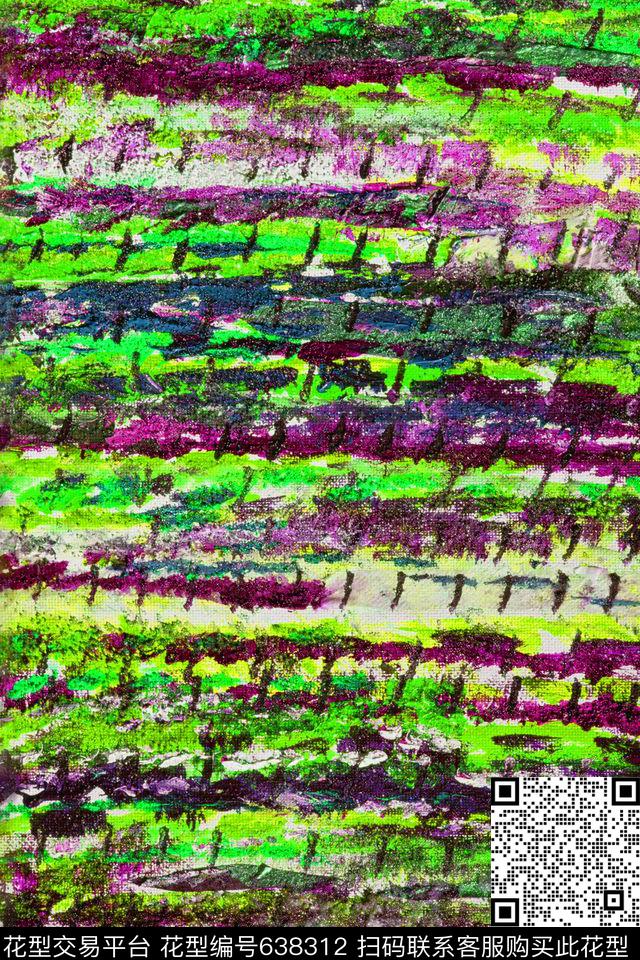 笔触条纹笔触油画肌理数码印花华亿平台下载（图片编号: 638312） - 瓦栏（Walan）
