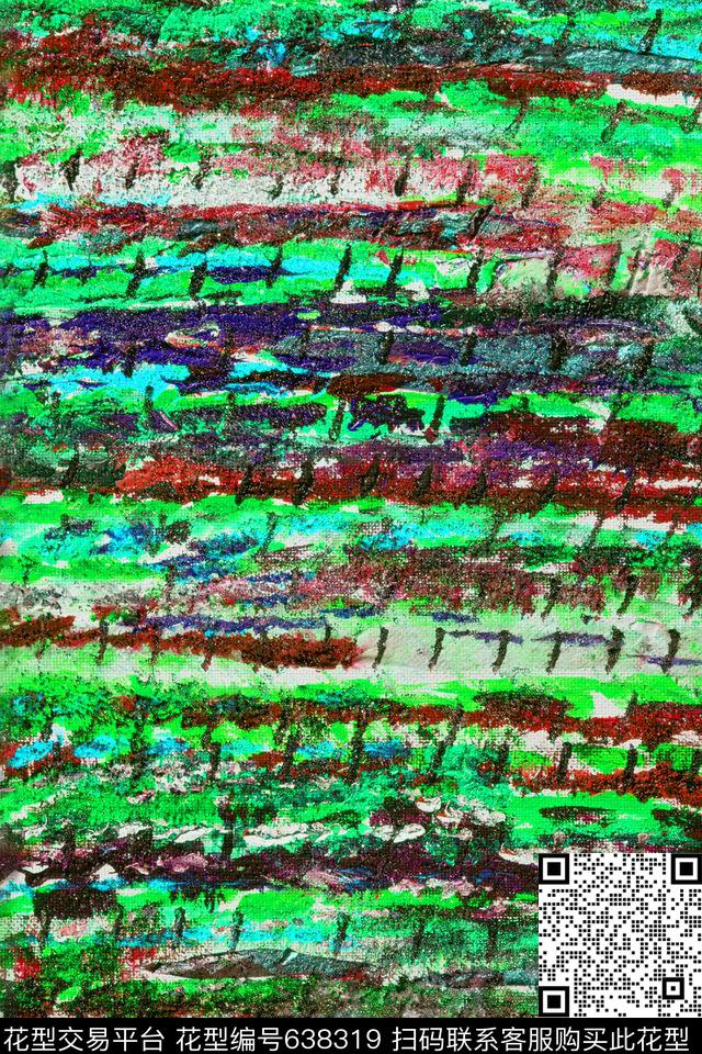 笔触条纹笔触油画肌理数码印花华亿平台下载（图片编号: 638319） - 瓦栏（Walan）
