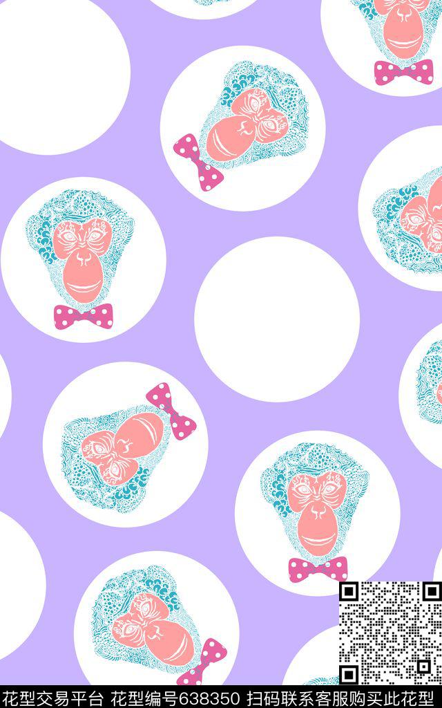 趣味波点动物世界传统印花华亿平台下载（图片编号: 638350） - 瓦栏（Walan）