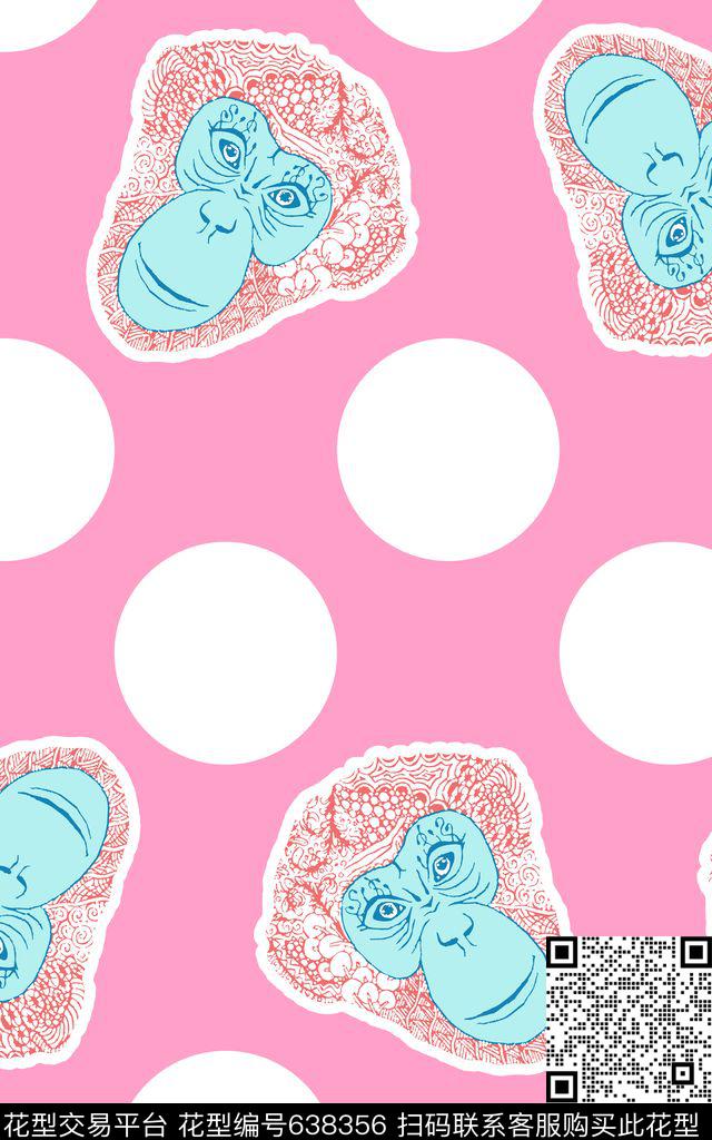 趣味波点动物世界传统印花华亿平台下载（图片编号: 638356） - 瓦栏（Walan）