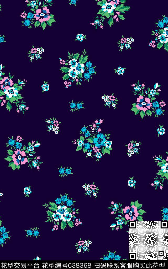 小碎花民族风0分色区传统印花华亿平台下载（图片编号: 638368） - 瓦栏（Walan）