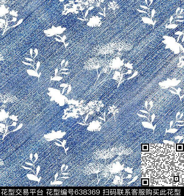 纹理牛仔欧美数码印花华亿平台下载（图片编号: 638369） - 瓦栏（Walan）