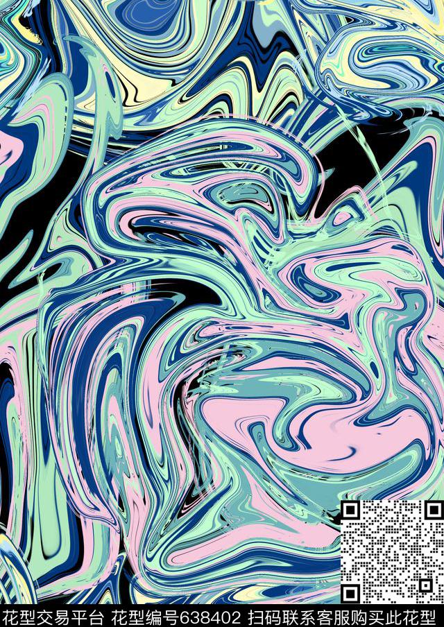 抽象数码印花华亿平台下载（图片编号: 638402） - 瓦栏（Walan）