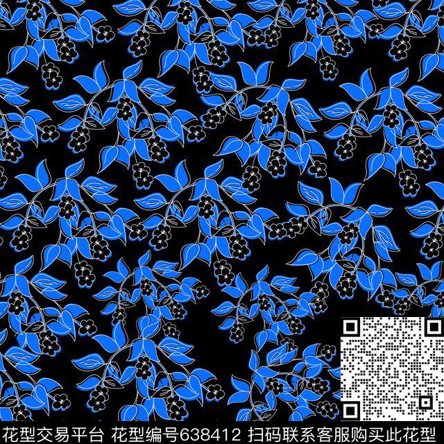小碎花花朵花卉数码印花华亿平台下载（图片编号: 638412） - 瓦栏（Walan）