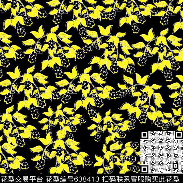 小碎花花朵花卉数码印花华亿平台下载（图片编号: 638413） - 瓦栏（Walan）