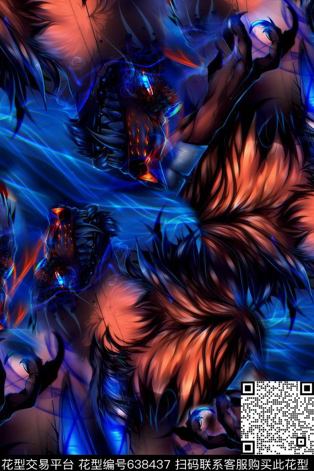 苍狼男装狼毫数码印花华亿平台下载（图片编号: 638437） - 瓦栏（Walan）