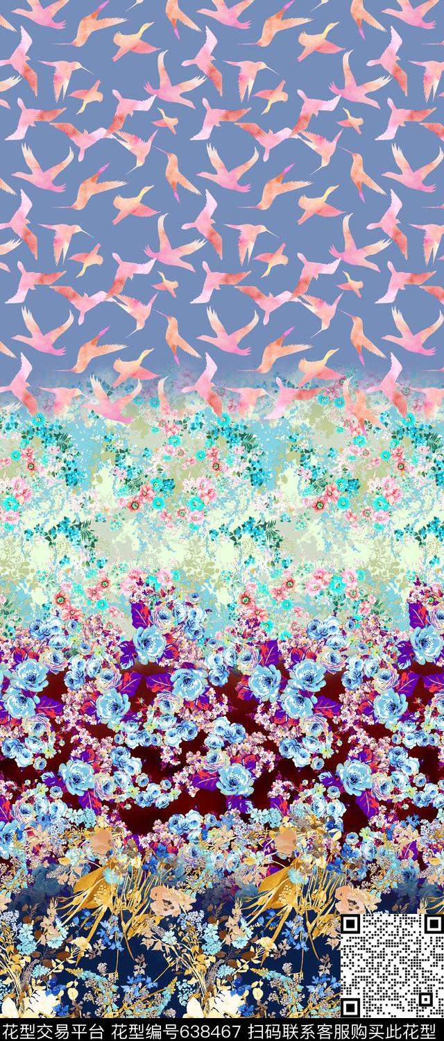 欧美大牌风佩斯利数码印花华亿平台下载（图片编号: 638467） - 瓦栏（Walan）