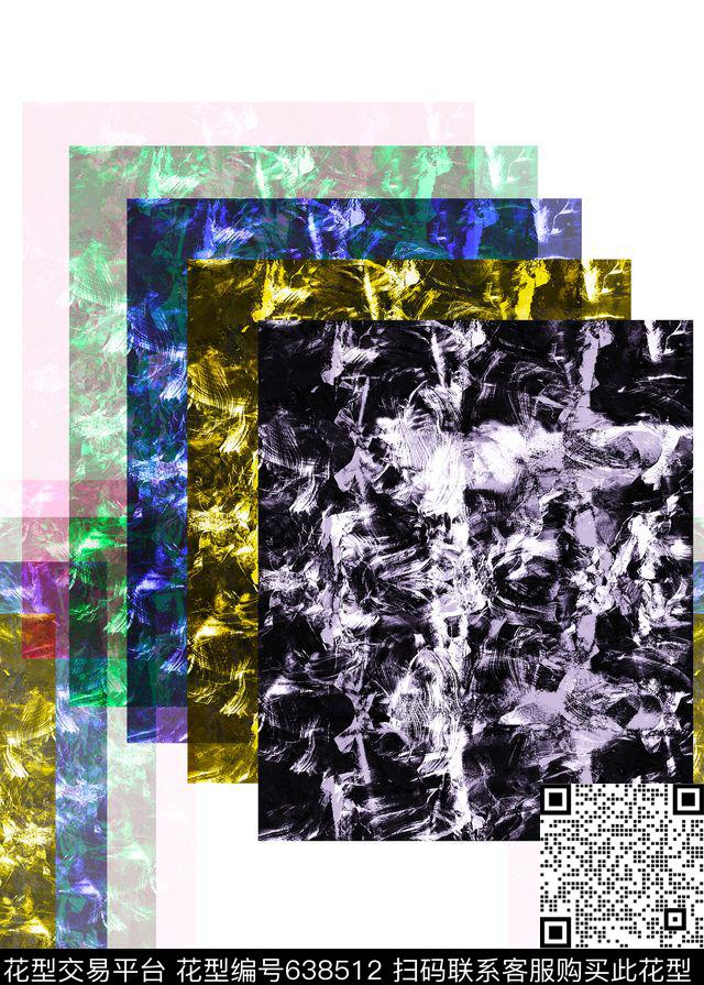 抽象几何定位男装T恤数码印花华亿平台下载（图片编号: 638512） - 瓦栏（Walan）