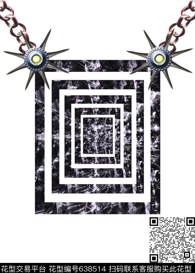 抽象几何定位男装T恤数码印花华亿平台下载（图片编号: 638514） - 瓦栏（Walan）