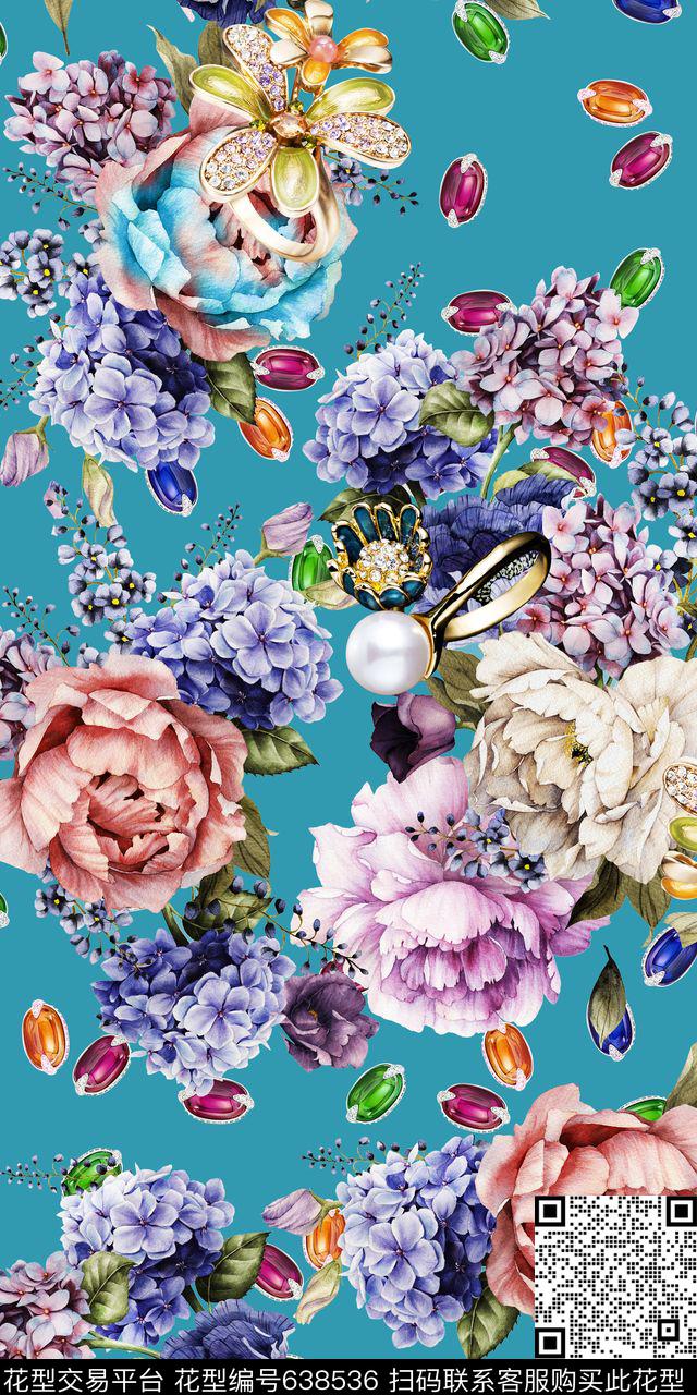 炫彩时尚数码女装花卉照片花卉迪拜花卉数码印花华亿平台下载（图片编号: 638536） - 瓦栏（Walan）