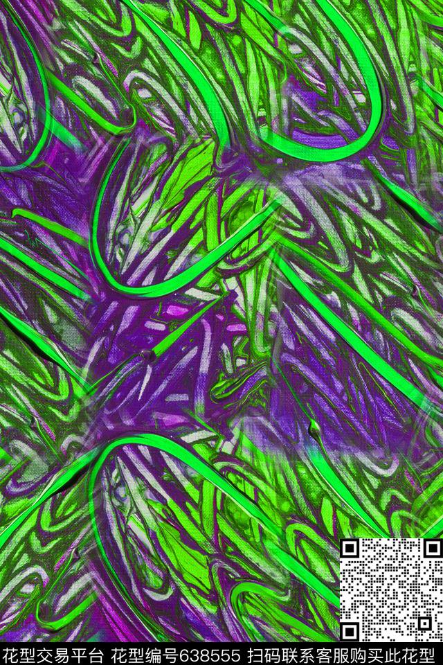 笔触条纹笔触油画肌理数码印花华亿平台下载（图片编号: 638555） - 瓦栏（Walan）