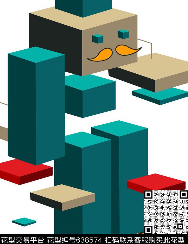 色块方格小方块传统印花华亿平台下载（图片编号: 638574） - 瓦栏（Walan）