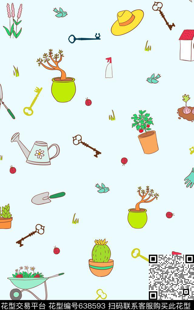 动漫卡通钥匙数码印花华亿平台下载（图片编号: 638593） - 瓦栏（Walan）