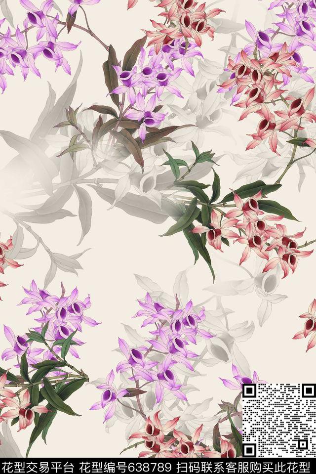 中国风大气手绘中国风国画数码印花华亿平台下载（图片编号: 638789） - 瓦栏（Walan）