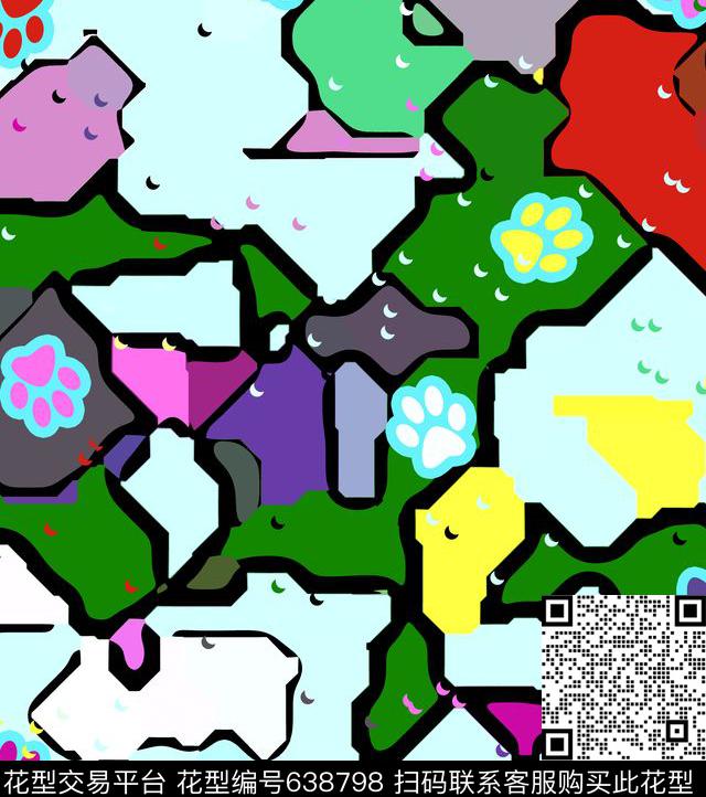 几何男装迷彩传统印花华亿平台下载（图片编号: 638798） - 瓦栏（Walan）