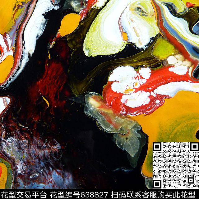 女装华亿平台手绘涂鸦数码印花华亿平台下载（图片编号: 638827） - 瓦栏（Walan）