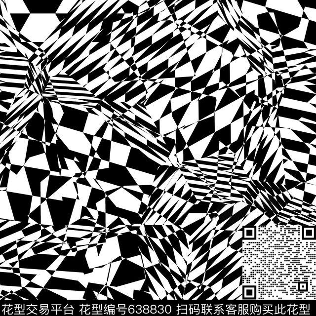 几何不规则几何解构传统印花华亿平台下载（图片编号: 638830） - 瓦栏（Walan）