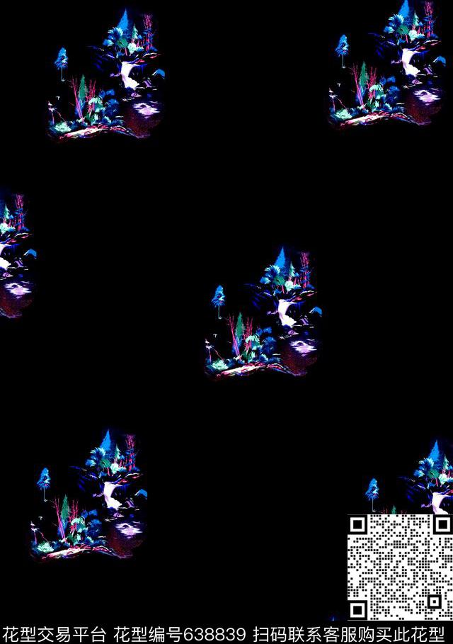 炫彩风景数码印花华亿平台下载（图片编号: 638839） - 瓦栏（Walan）