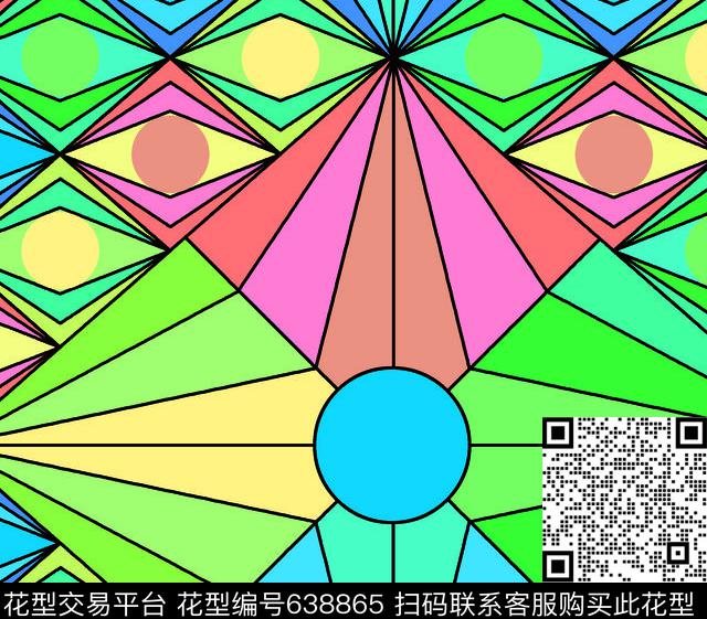 不规则几何菱形圆形传统印花华亿平台下载（图片编号: 638865） - 瓦栏（Walan）