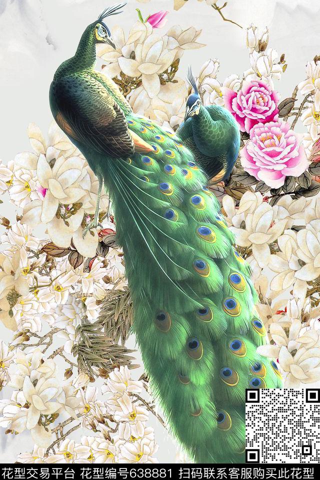 花朵花卉风景数码印花华亿平台下载（图片编号: 638881） - 瓦栏（Walan）