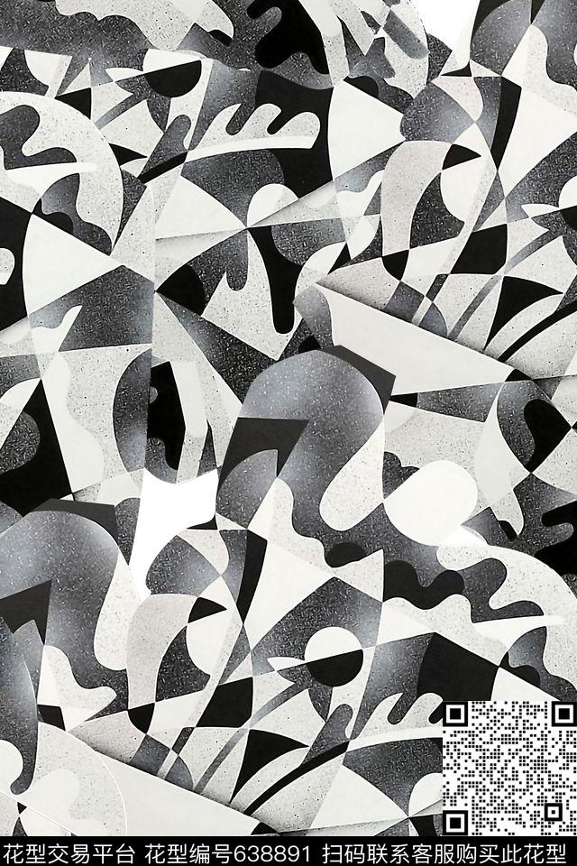 几何结构数码印花华亿平台下载（图片编号: 638891） - 瓦栏（Walan）