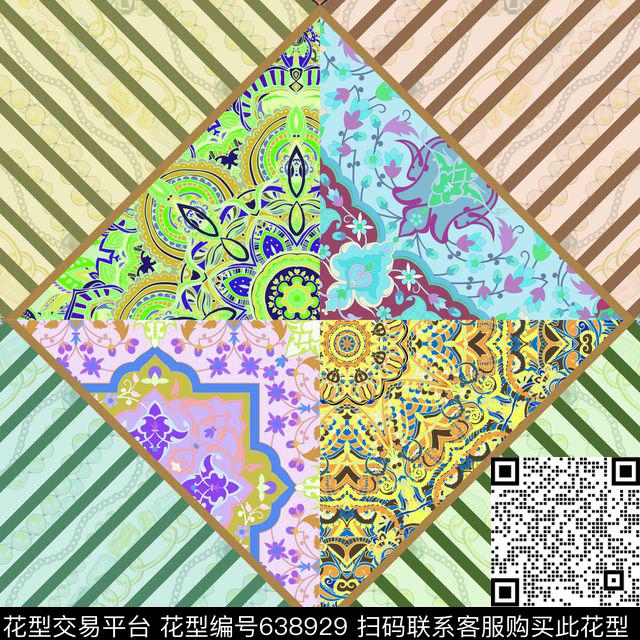 现代欧式时尚数码印花华亿平台下载（图片编号: 638929） - 瓦栏（Walan）