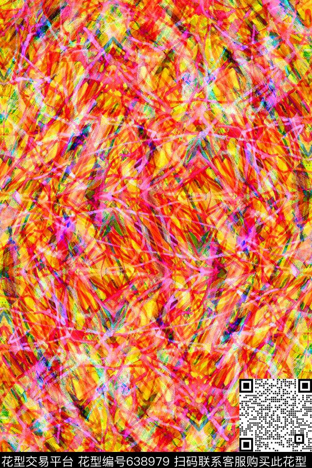 纹理笔触条纹笔触数码印花华亿平台下载（图片编号: 638979） - 瓦栏（Walan）