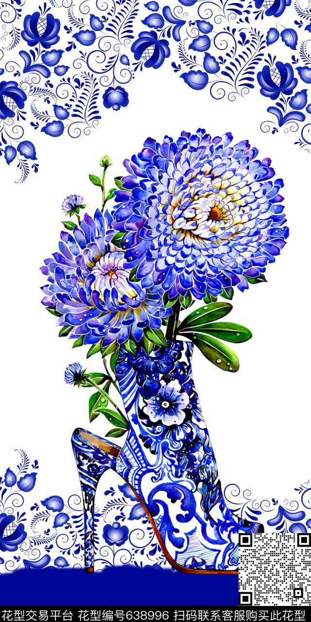 花瓣大花花卉数码印花华亿平台下载（图片编号: 638996） - 瓦栏（Walan）