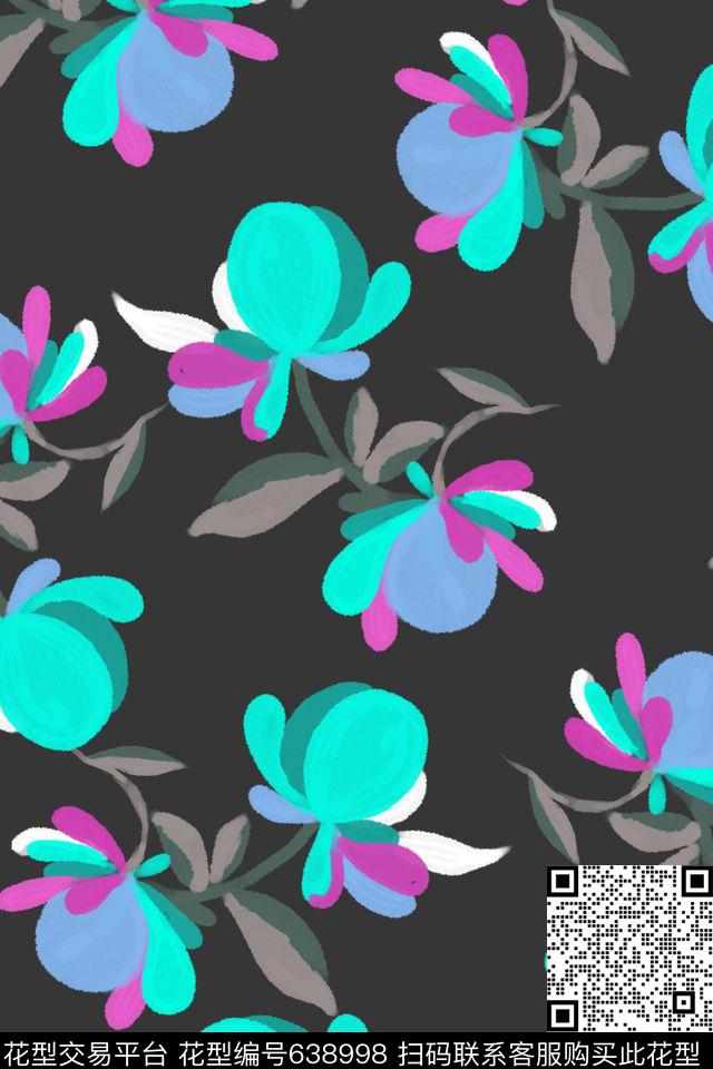 抽象花卉植物沙发布传统印花华亿平台下载（图片编号: 638998） - 瓦栏（Walan）