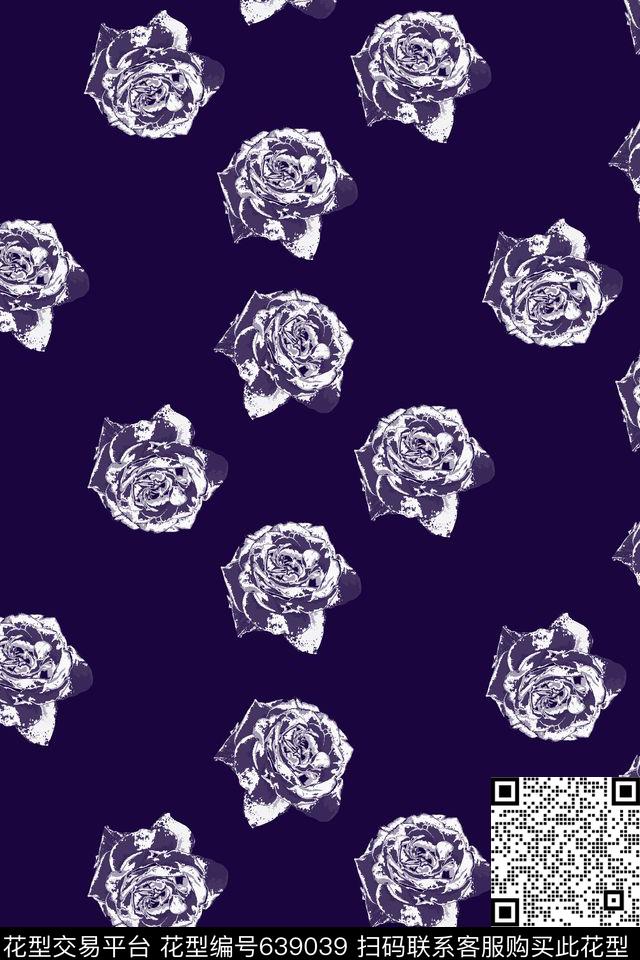 潮流小碎花花朵传统印花华亿平台下载（图片编号: 639039） - 瓦栏（Walan）