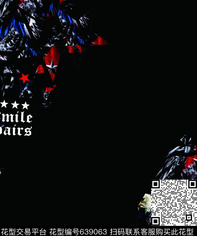 不规则几何五角星几何乱画数码印花华亿平台下载（图片编号: 639063） - 瓦栏（Walan）