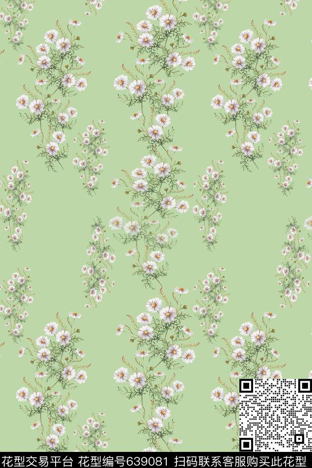 时尚清新清新雅丽植物花卉数码印花华亿平台下载（图片编号: 639081） - 瓦栏（Walan）