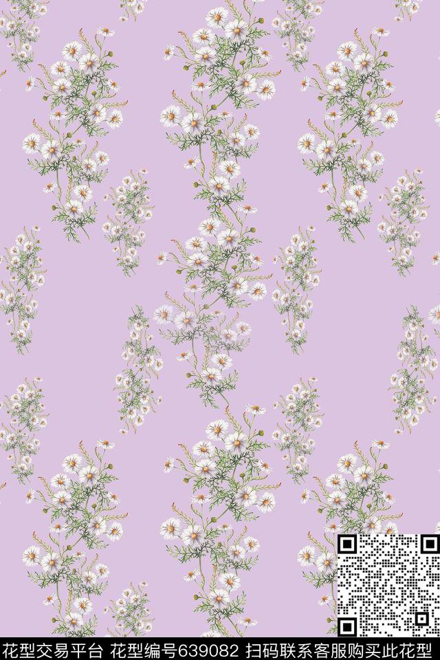 时尚清新清新雅丽植物花卉数码印花华亿平台下载（图片编号: 639082） - 瓦栏（Walan）