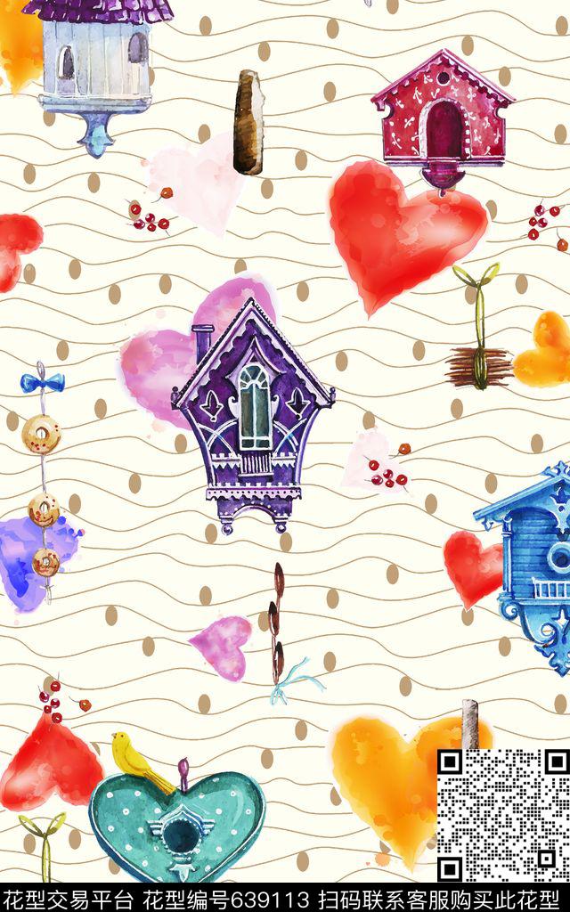 卡通可爱波普数码印花华亿平台下载（图片编号: 639113） - 瓦栏（Walan）