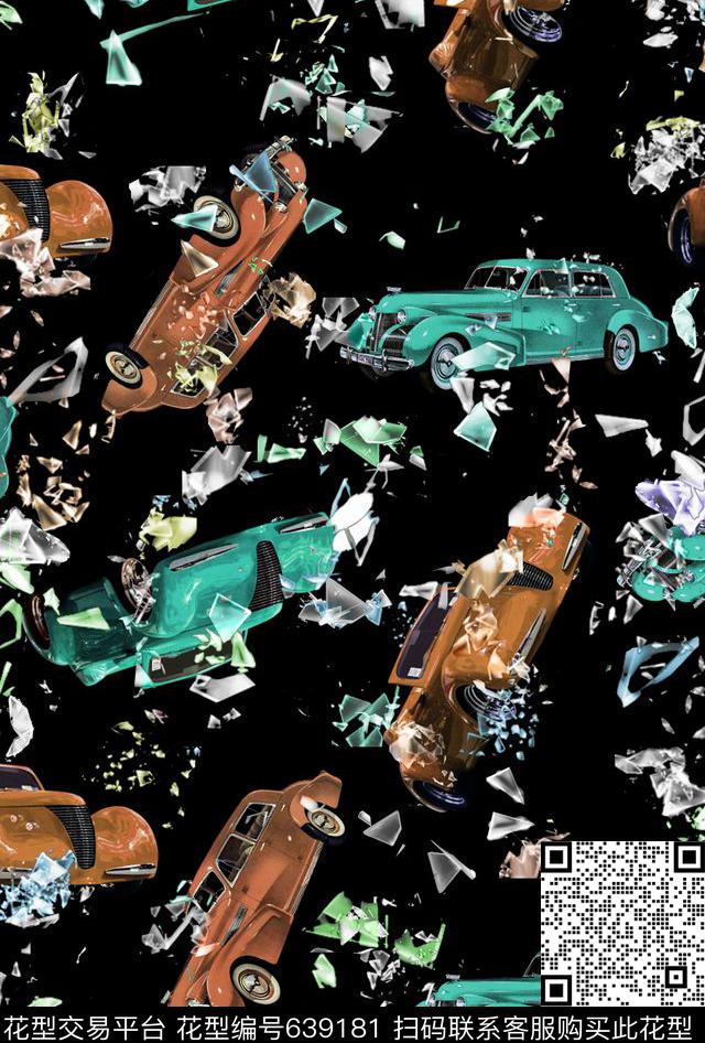 运动风汽车老爷车数码印花华亿平台下载（图片编号: 639181） - 瓦栏（Walan）