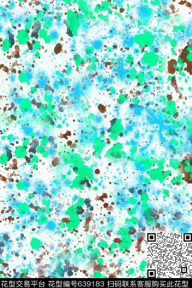 泼墨纹理笔触数码印花华亿平台下载（图片编号: 639183） - 瓦栏（Walan）