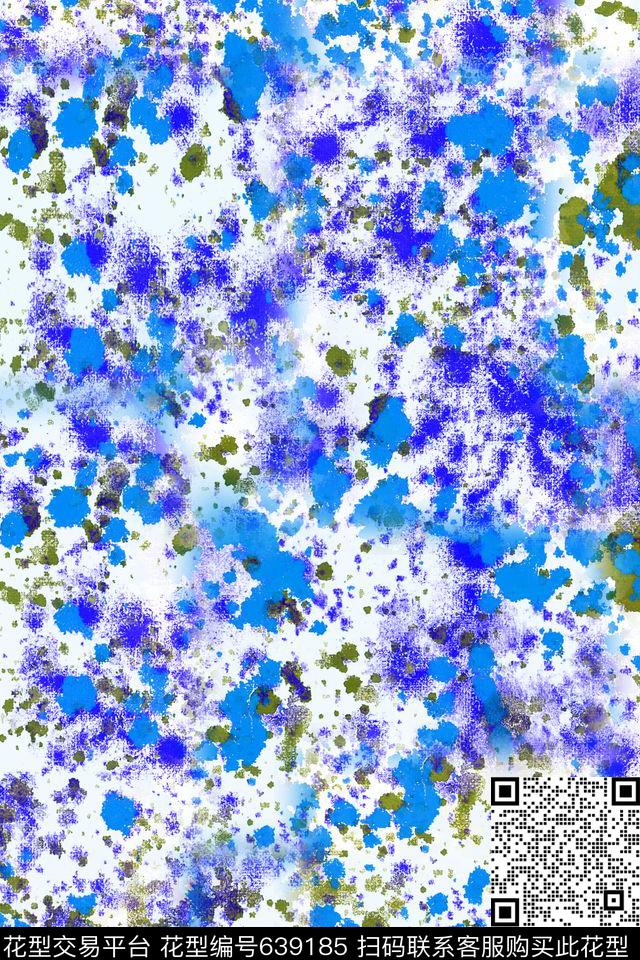 泼墨纹理笔触数码印花华亿平台下载（图片编号: 639185） - 瓦栏（Walan）