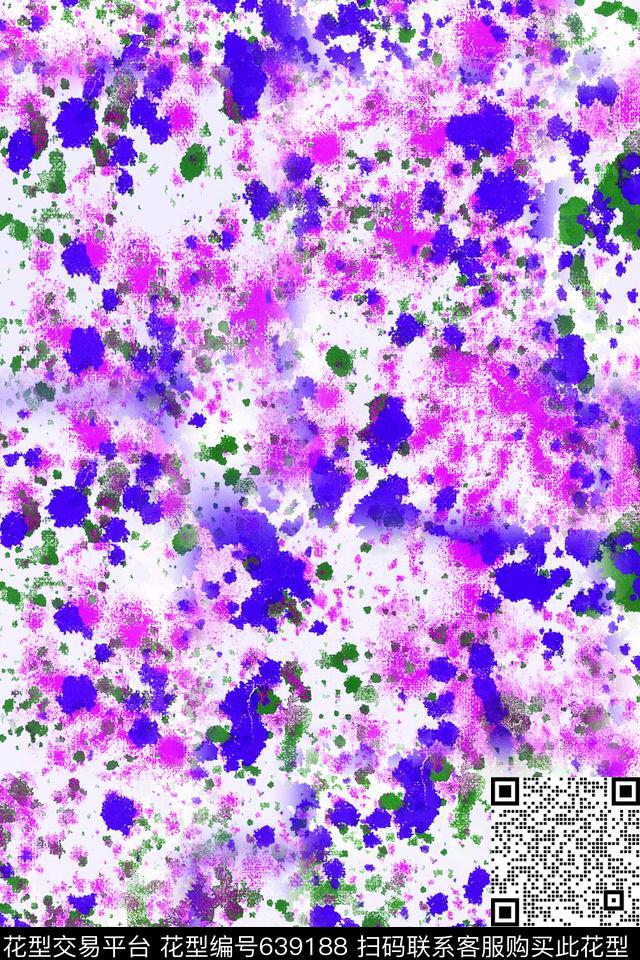 泼墨纹理笔触数码印花华亿平台下载（图片编号: 639188） - 瓦栏（Walan）