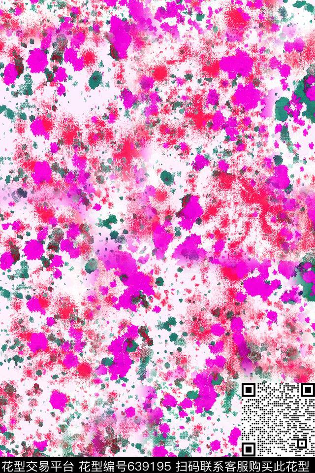 泼墨纹理笔触数码印花华亿平台下载（图片编号: 639195） - 瓦栏（Walan）