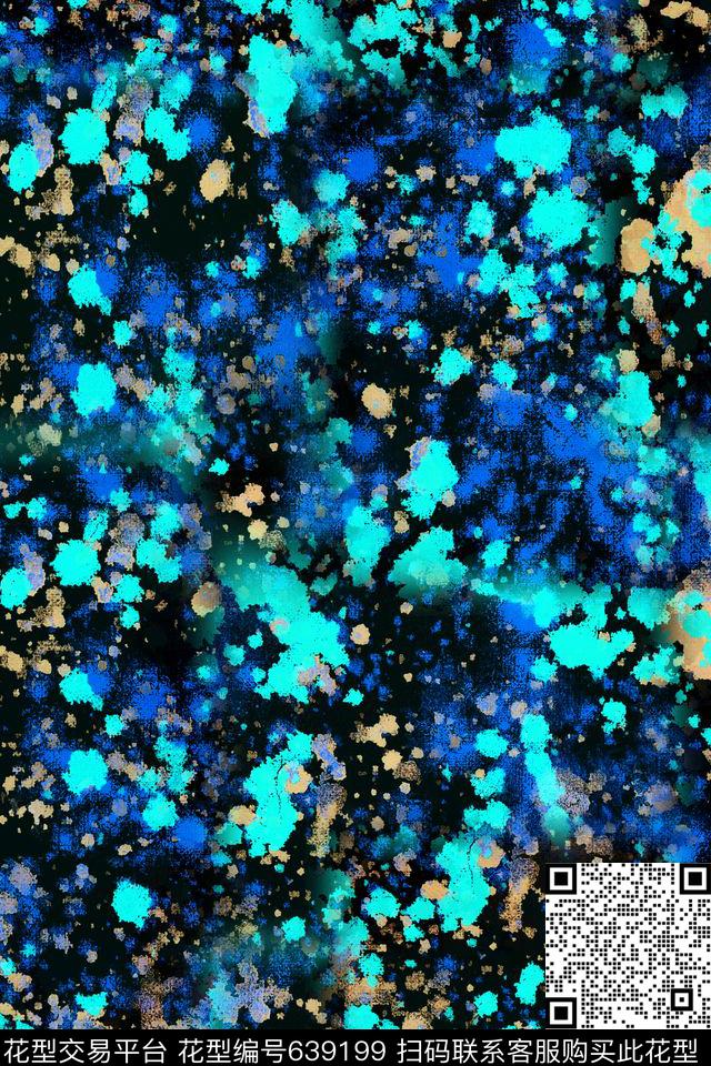 泼墨纹理笔触数码印花华亿平台下载（图片编号: 639199） - 瓦栏（Walan）