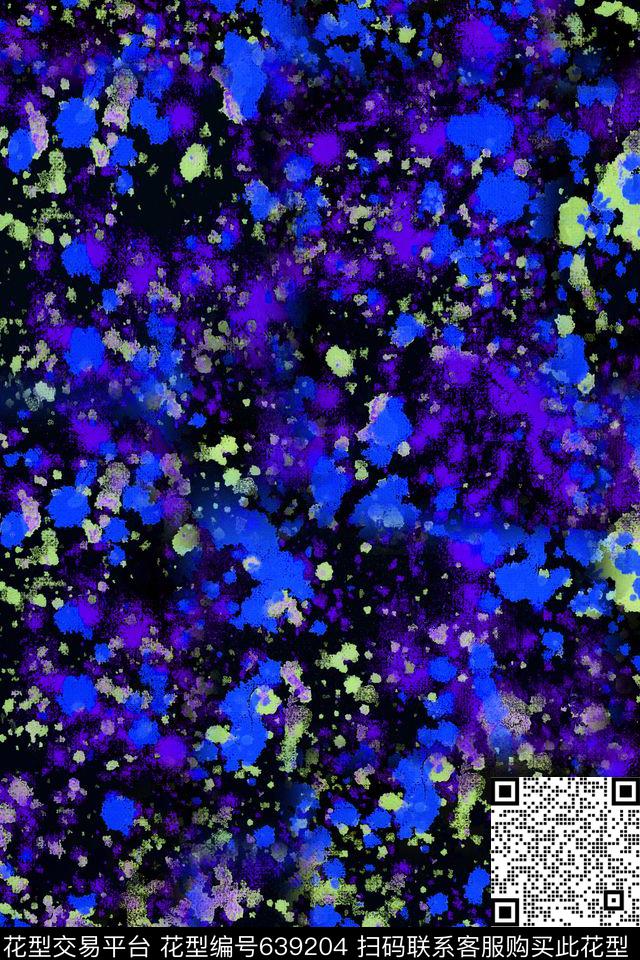 泼墨纹理笔触数码印花华亿平台下载（图片编号: 639204） - 瓦栏（Walan）