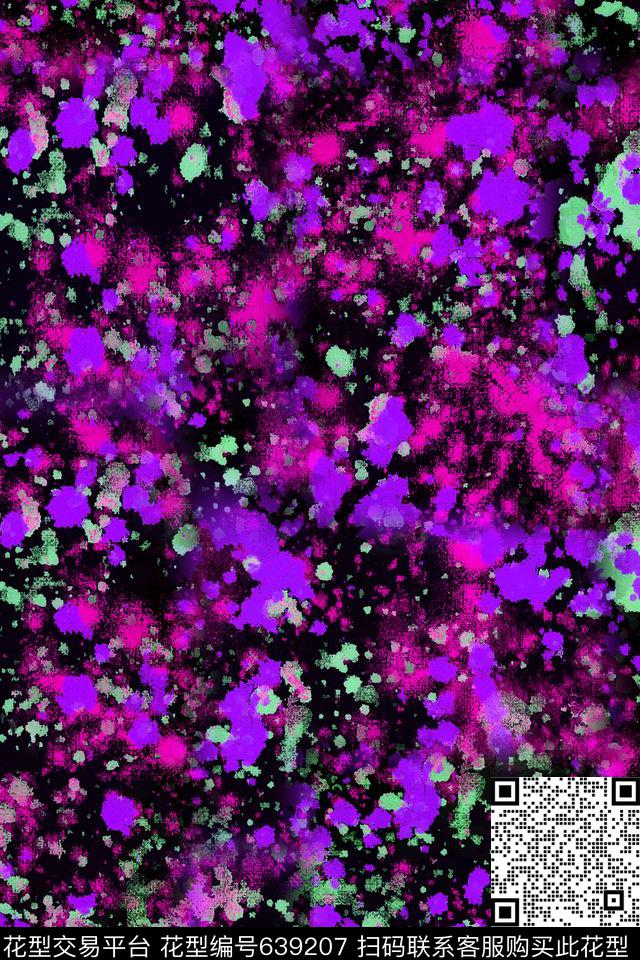 泼墨纹理笔触数码印花华亿平台下载（图片编号: 639207） - 瓦栏（Walan）